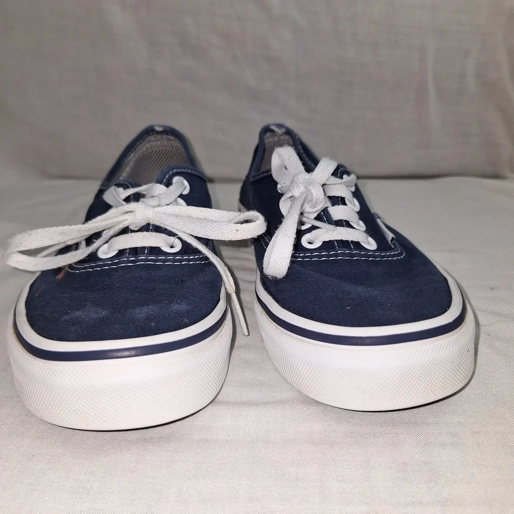 Y2k Retro Americana Vans Navy Blue Men 4.5 Women's 6 Authentic Low Top Sneakers